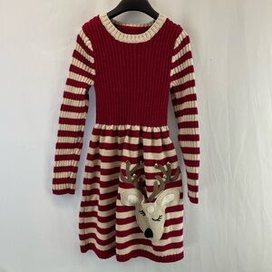 Jingles & Joy Children’s Christmas Dress​, Reindeer W/Bells that Jingle, S (5/6)